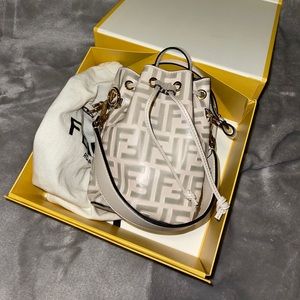Fendi Mini Mon Tressor Bag Neutral Double F Logo